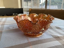 Marigold Carnival Glass Sea