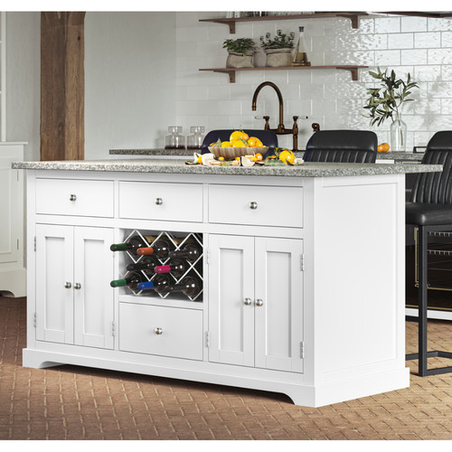 White kitchen island with - white,