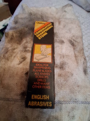Vintage oil stone box - oil,