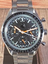 Seiko Speedtimer Gorilla Custom Chronograph - black dial, 40mm, steel bracelet