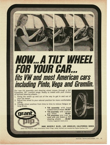 1971 grant tilt steering wheel - 1971,