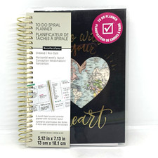 Recollections To Do Planner  Spiral Undated Mini 5.12”x7.13” 6-Month Task