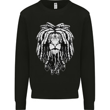 A Rasta Lion With Dreadlocks Jamaica Reggae Mens Sweatshirt Jumper