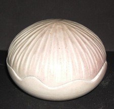 British Potter Peter Lane Porcelain Sea Urchin Design Lidded Bowl Undulating Rim