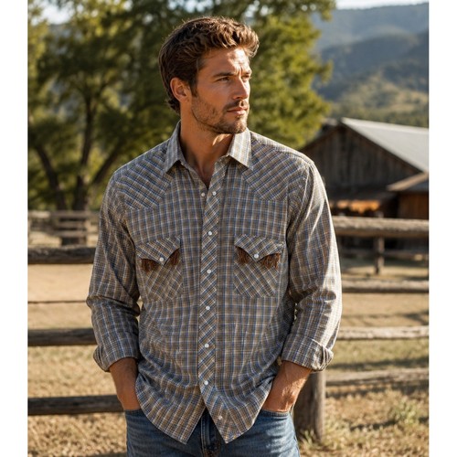 Vintage retro western shirt - retro,