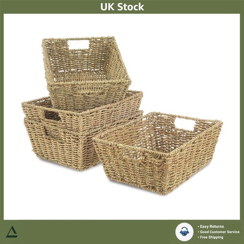 Stylish woven seagrass storage - woven,