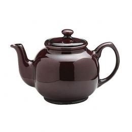 Small brown rockingham teapot - rockingham,