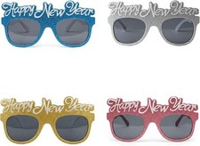 Happy New Year Party Glasses Pack (4, 8, 12) – Funny Novelty Eyewear & Props