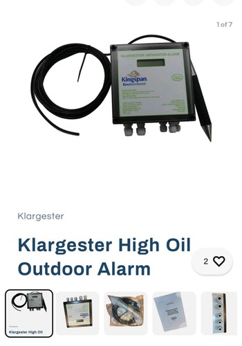 New klargester seperator alarm