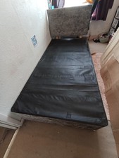 3ft Single Divan Bed Base with Storage Drawers - Grey Velvet - COLLECTION ONLY