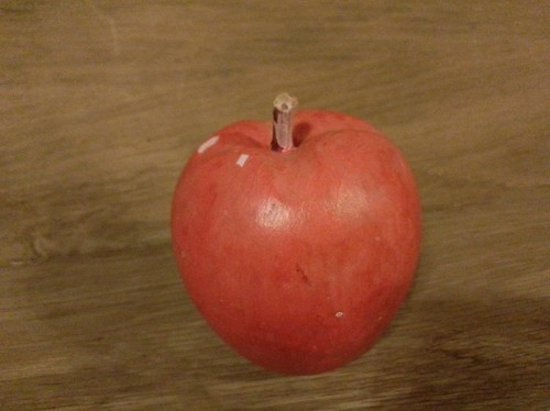 Vintage hand turned wooden red - vintage,