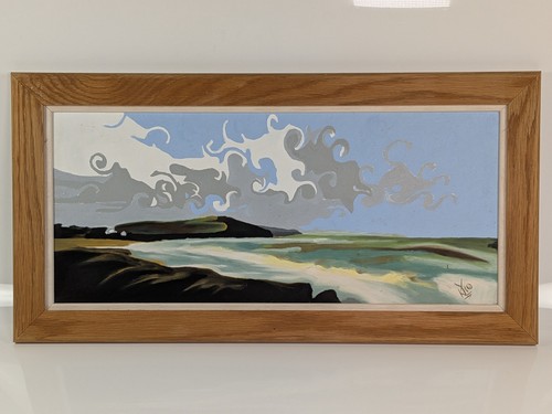 Framed welsh coastal landscape - framed,