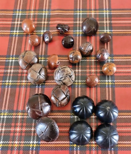 Vintage leather and - , wooden