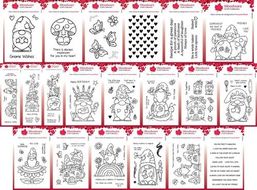 Woodware gnome clear stamps - gnome,