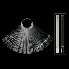 Display Ring Nail Tips Art Wheel Square Key Fan Polish Practice Color Sticks 50