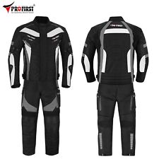 Mens Motorcycle Suit Motorbike Racing Waterproof Jacket Trouser Armored Suits