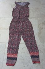 Next Girls Jumpsuit Age 10 Ethnic Floral Print, Button Up, Sleeveless, Holiday