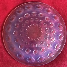 René Lalique Opalescent Glass 'Asters' No 2' Plate Introduced in 1935 17.8cm