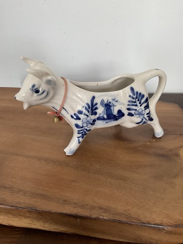 Cow figurine vintage delft - vintage,