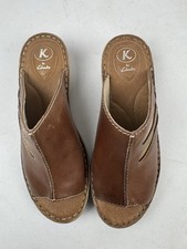 Clarks Women's Brown Leather Sandles Unworn Uk5 Quality K by Clarks L@@k!!