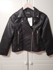 zara girls leather jacket new