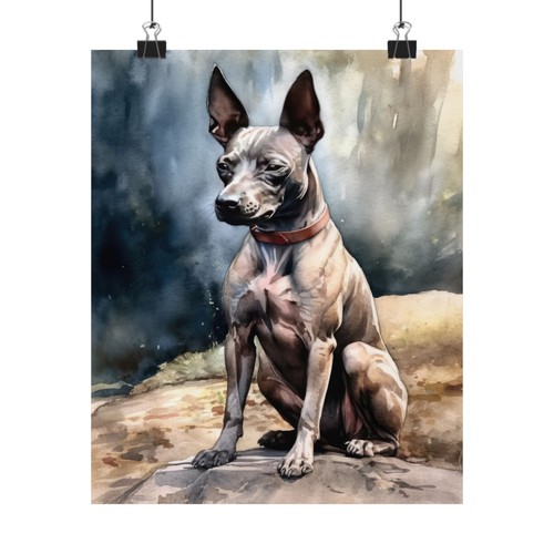 American hairless dog art - american,
