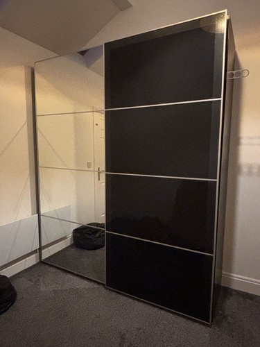 Ikea brown pax wardrobe - ikea,