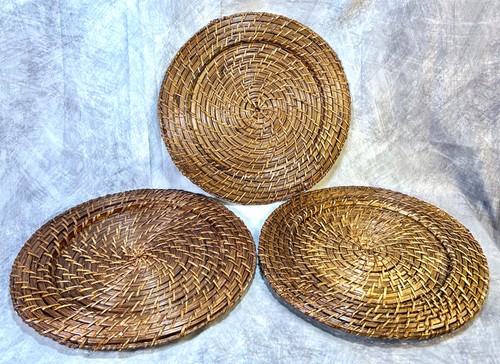 Set vintage round woven - 3,