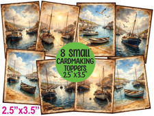 Fishing boats card - 8,