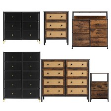 Fabric Chest of Drawers Cabinet Dresser Bedroom Bedside Storage Organizer Unit