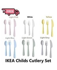 Ikea Kalas Kids Plastic Spoons Knife Fork Cutlery Set Multi Colour