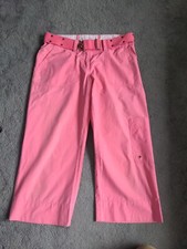Vintage Y2K Next Size 12 Red Pink Combat Cargo Cropped Trousers