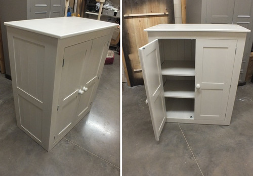 Painted linen storage cupboard - storage,