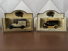2 Lledo Die Cast Promotional Model Cars, Ringtons Tea & Elizabeth Shaw, Vintage