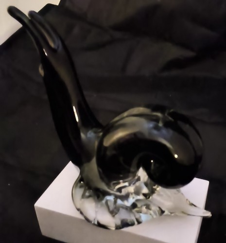 Langham black glass snail - black,