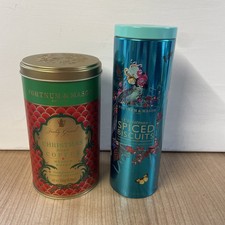 2 Fortnum & Masons empty  tins - Christmas Blend Coffee  and Spiced Biscuits 
