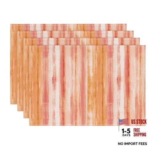 Watercolor striped placemats - watercolor,