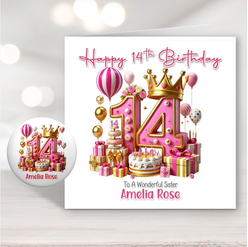 Personalised girls 14th - personalised,