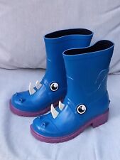 JuJu X Kigu Blue Rhino Short Wellies/Wellington Boots Size 3 New