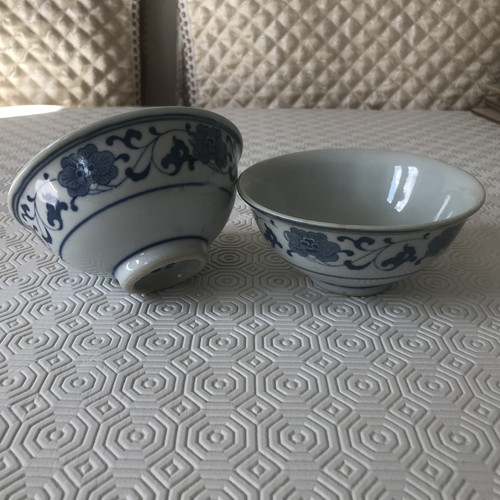 Pair chinese blue white - pair, &