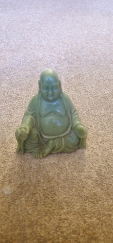 Vintage faux jade green - green, resin