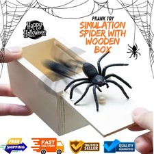 Wooden Prank Spider Scare Box