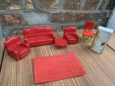 Vintage Dolls House Furniture Moulded Plastic Codeg Made In UK 1930s