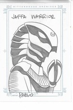 2001 Stargate SG 1 Sketch Card of Jaffa Warrior by Pablo Raimondi