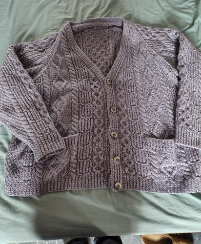 Aran hand knitted mens - hand,