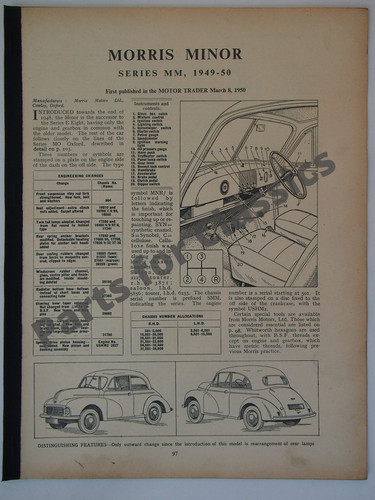 Morris minor series service - minor, mm