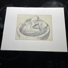 Disney Dumbo "Bathtime 1941" 30 x 40cm Print Of Original Story Sketch Art Group