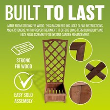 WOODEN GARDEN PLANTER TRELLIS