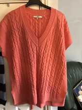 Beautiful Next Cable Coral Sleeveless Top Size XL