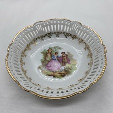 Vintage Schwarzenhammer Bavaria Porcelain Plate With Courting Couple Central